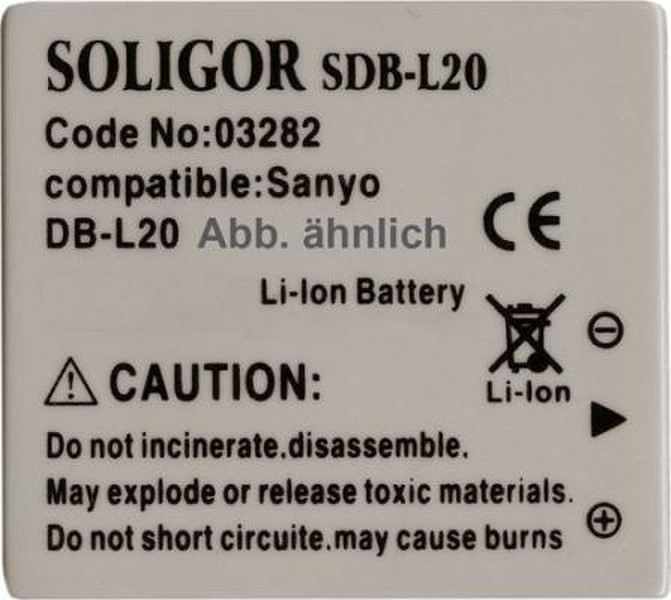 Soligor 03282 Lithium-Ion (Li-Ion) 750mAh 3.7V Wiederaufladbare Batterie