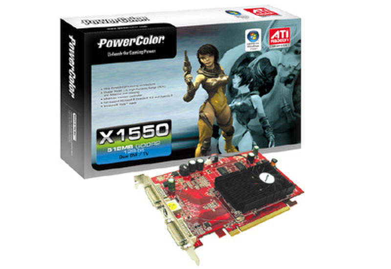 PowerColor X1550 Radeon X1550 GDDR2 graphics card