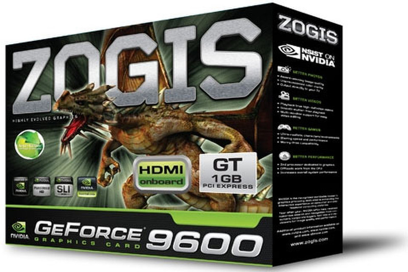 Zogis GeForce 9600 GT GeForce 9600 GT 1GB GDDR2