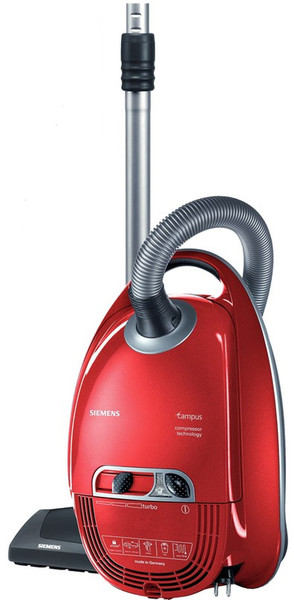 Siemens VS08G1668 Zylinder-Vakuum 6l 1600W Schwarz, Rot Staubsauger