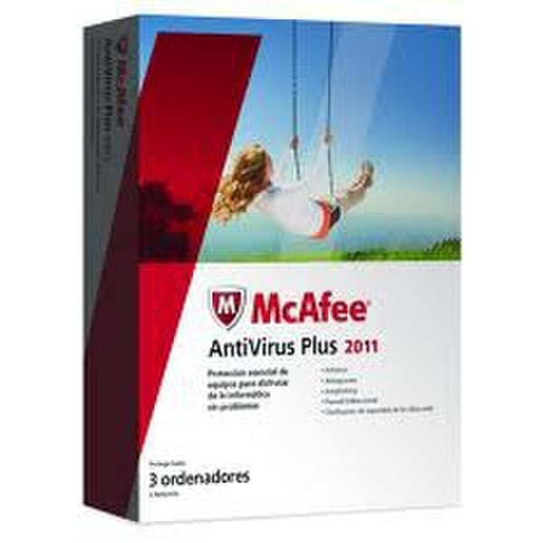 McAfee AntiVirus Plus 2011, UPG 3пользов. Мультиязычный