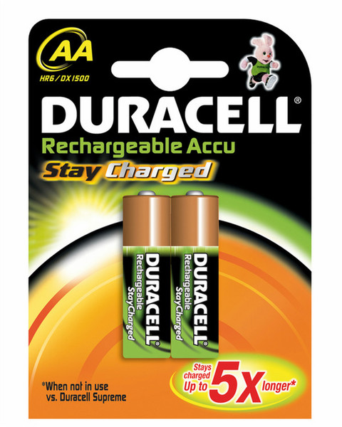 Duracell Stay Charged AA (2pcs) 2000mAh Wiederaufladbare Batterie