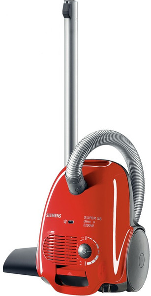 Siemens VS59E22 Cylinder vacuum cleaner 3.5L 2400W Red,Silver