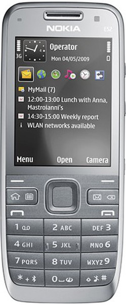Nokia E52 Single SIM Grau Smartphone