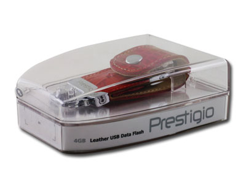 Prestigio PLDF4096CRREDT3 4ГБ USB 2.0 Тип -A Красный USB флеш накопитель