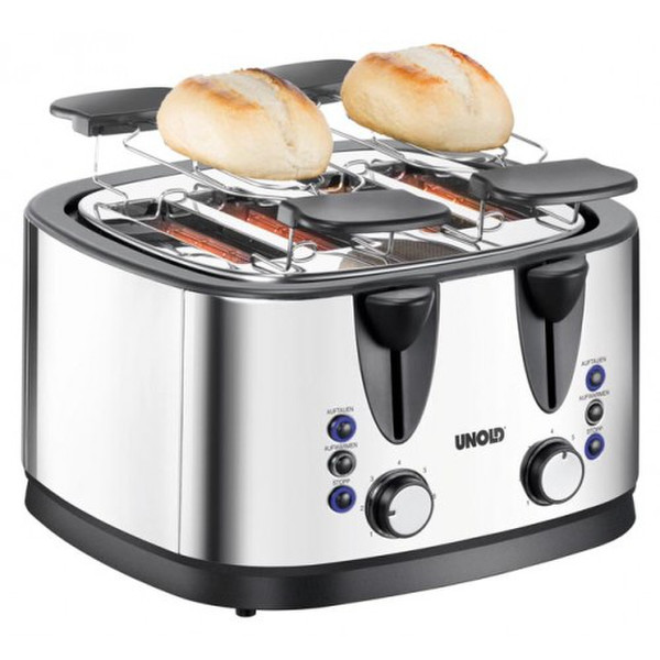 Unold Quattro 4slice(s) 1600W Black,Stainless steel toaster