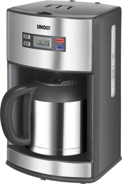 Unold Digital freestanding Semi-auto Drip coffee maker 1.2L 10cups Black,Stainless steel