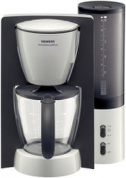 Siemens TC60201V Freistehend Halbautomatisch Filterkaffeemaschine 1.25l 15Tassen Grau, Weiß Kaffeemaschine