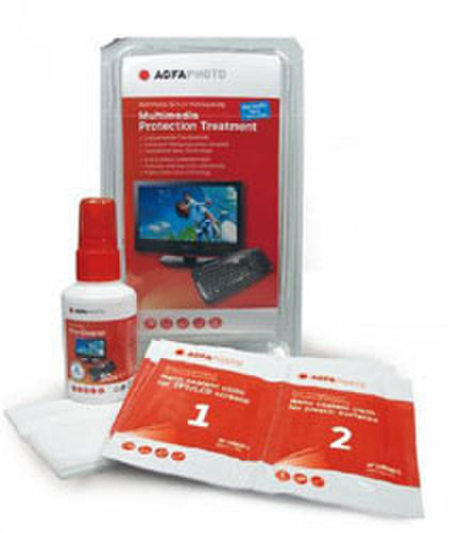 AgfaPhoto 10502012PACK Screens/Plastics Equipment cleansing wet/dry cloths & liquid equipment cleansing kit