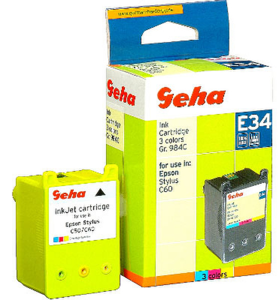 Geha E34 cyan,magenta,yellow ink cartridge