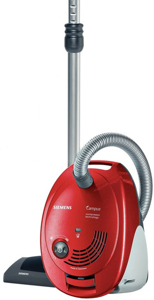 Siemens VS06G1668 Zylinder-Vakuum 4l 1600W Rot, Silber Staubsauger