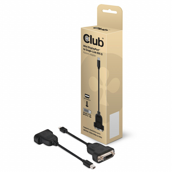 CLUB3D Mini DisplayPort to DVI-D Single Link Adapter Cable