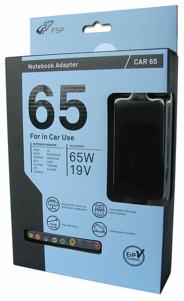 FSP/Fortron Car 65 Auto 65W Black power adapter/inverter