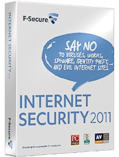 F-SECURE Internet Security 2011, Win, CD, 1u, 1Y, ML 1user(s) 1year(s) Multilingual