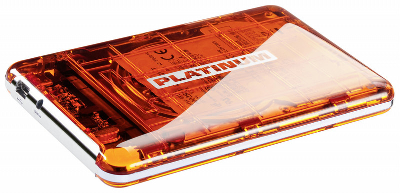 Platinum 103124 750GB Orange,Transparent Externe Festplatte