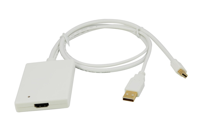 Urban Factory CBB21UF Mini DisplayPort HDMI, USB Белый кабельный разъем/переходник