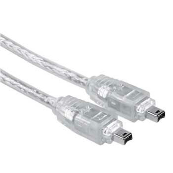 Hama IEEE1394 4p-4p 1м Прозрачный FireWire кабель