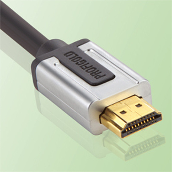 Profigold PROV1000 0.5m HDMI HDMI Schwarz, Silber HDMI-Kabel