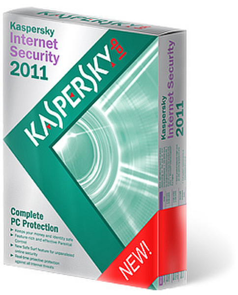 Kaspersky Lab Internet Security 2011 1пользов. 1лет DUT