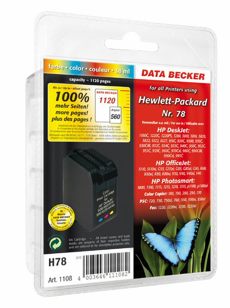 Data Becker H78 cyan,magenta,yellow ink cartridge
