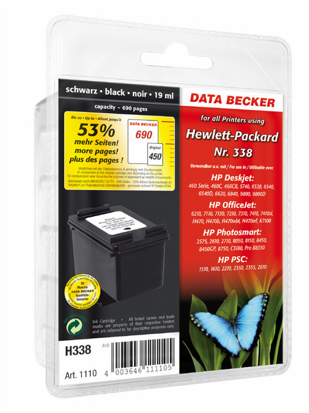 Data Becker H338 Черный струйный картридж