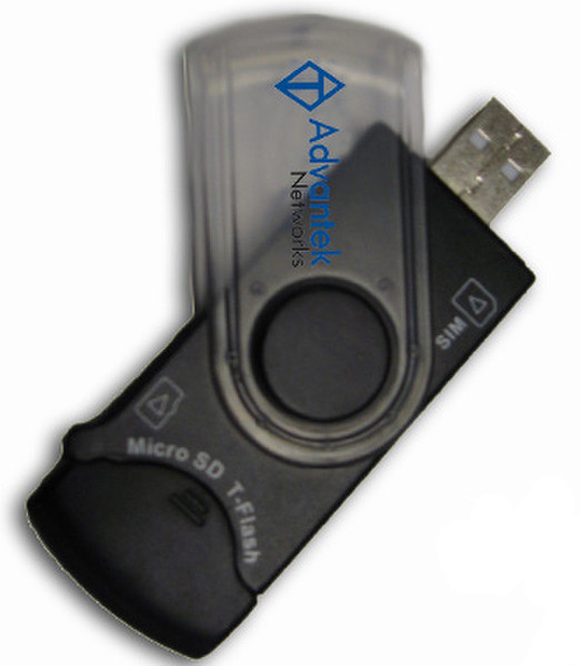 Advantek Networks ACR-U310B USB 2.0 Черный устройство для чтения карт флэш-памяти