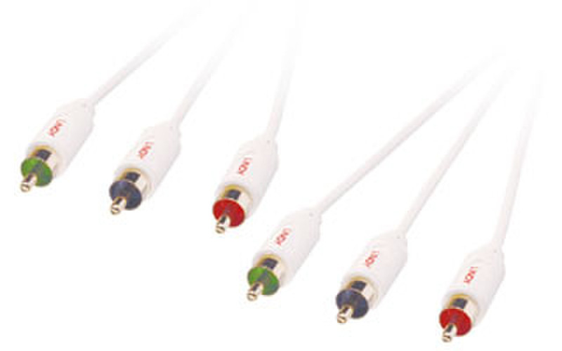 Lindy 37633 5м Белый компонентный (YPbPr) видео кабель