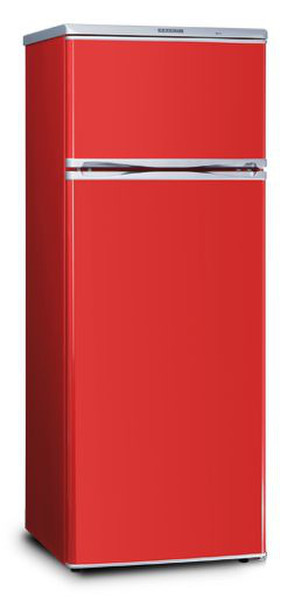 Severin KS 9764 freestanding A+ Red fridge-freezer