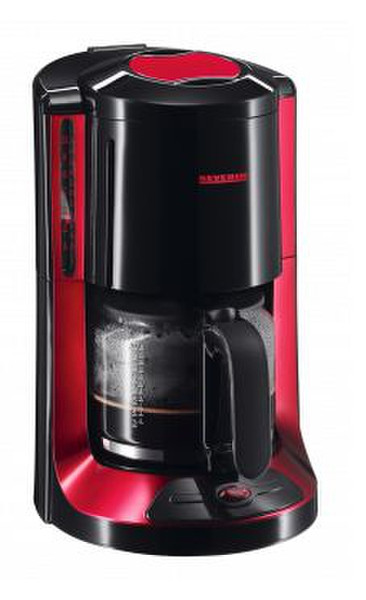 Severin KA 4156 Отдельностоящий Semi-auto Капельная кофеварка 10чашек Черный, Красный