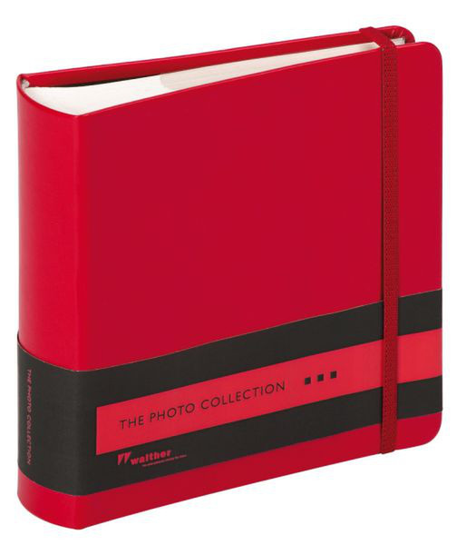 Walther Photo Collection Leather Black,Red photo album