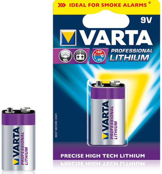 Varta Professional Lithium 9V Литиевая 9В батарейки