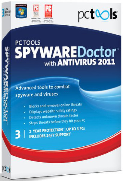 Symantec PC Tools Spyware Doctor with AntiVirus 2011, 1u, 3 PC, CD, DE DEU