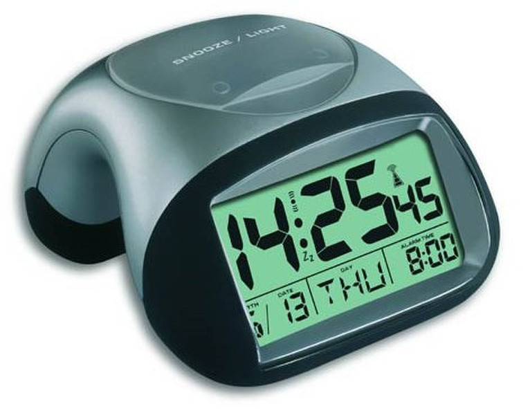 TFA 98.1017 Silver alarm clock