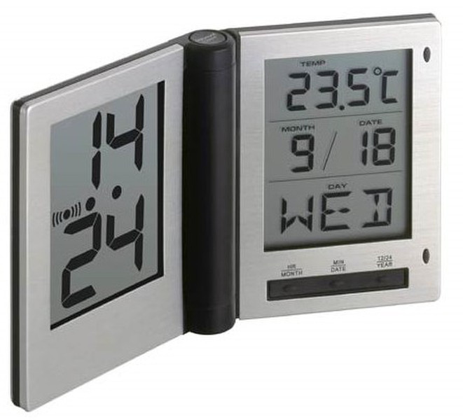 TFA 98.1019 Silver alarm clock