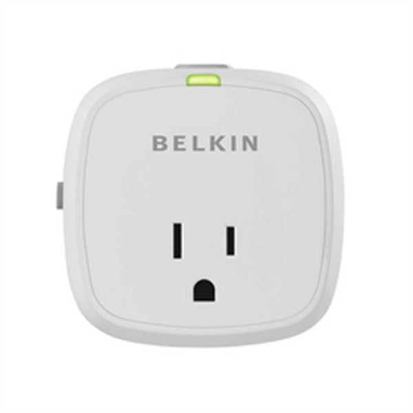 Belkin Conserve Socket 1AC outlet(s) Grün, Weiß Verlängerungskabel