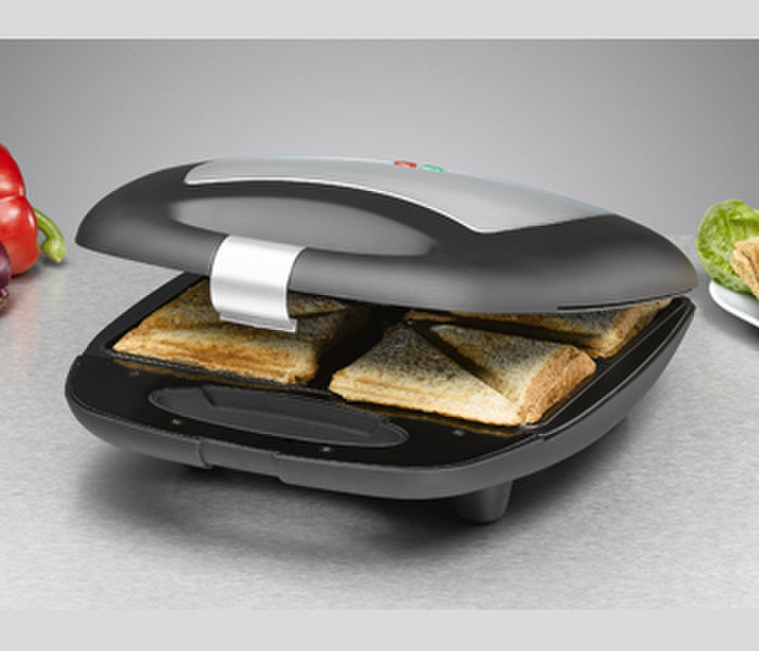 Rommelsbacher ST 1410 1400W Schwarz, Silber Sandwich-Toaster
