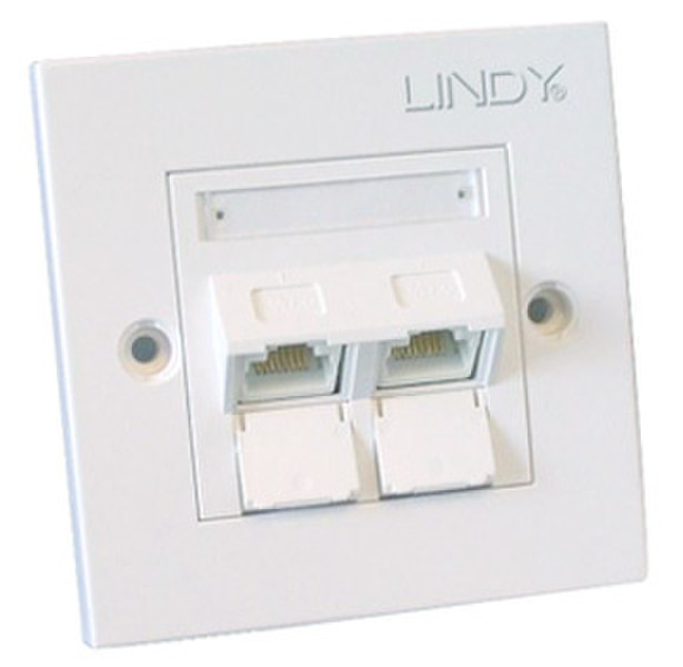 Lindy CAT6 Single Wall Plate Белый настенное крепление для мониторов