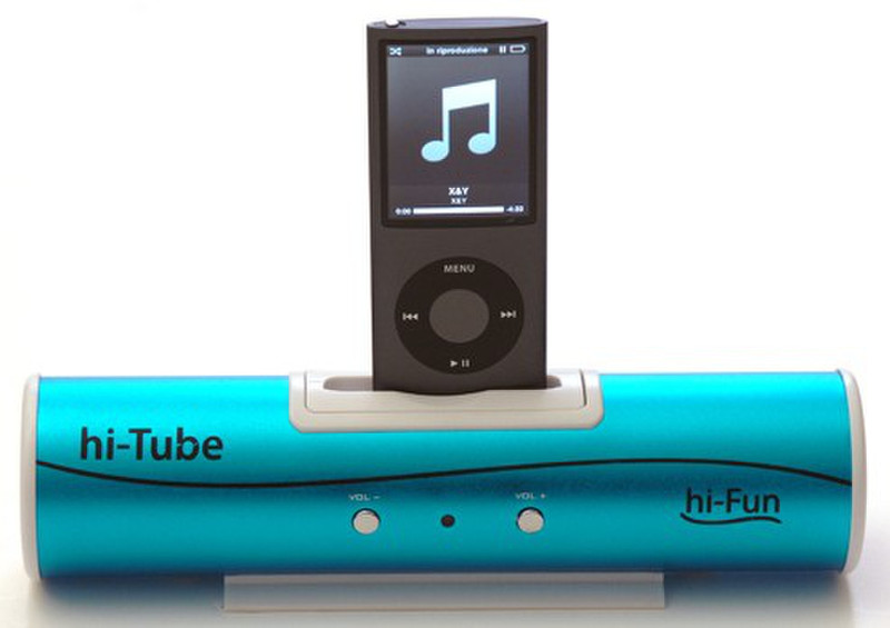 hi-Fun HI-Tube 4W Blau Docking-Lautsprecher