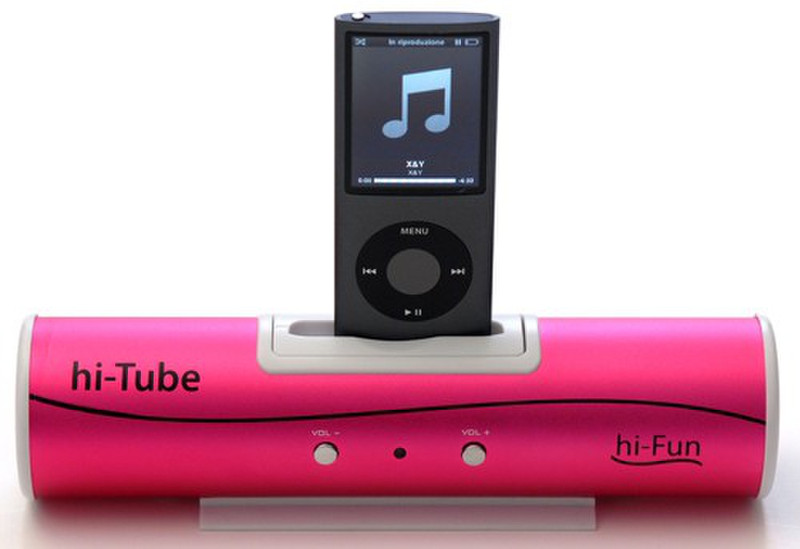 hi-Fun HI-Tube 4W Pink docking speaker