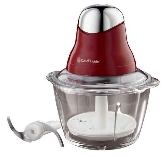 Russell Hobbs 18156-56 1L 320W Red,Stainless steel,Transparent electric food chopper