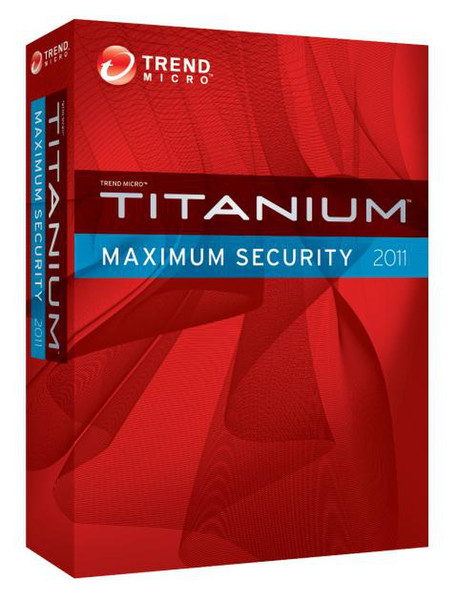 Trend Micro Titanium Maximum Security 2011, 3u, 1y, DUT, FRE 3user(s) 1year(s) Dutch, French
