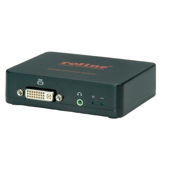 ROLINE Audio/Video over Gigabit Ethernet Adapter, DVI video splitter