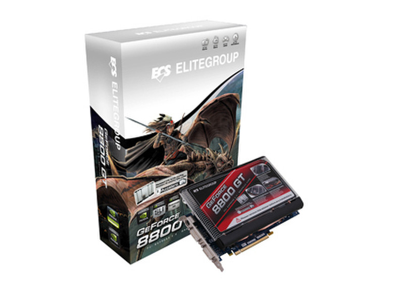 ECS Elitegroup N8800GT-512MX DT GeForce 8800 GT GDDR3 graphics card