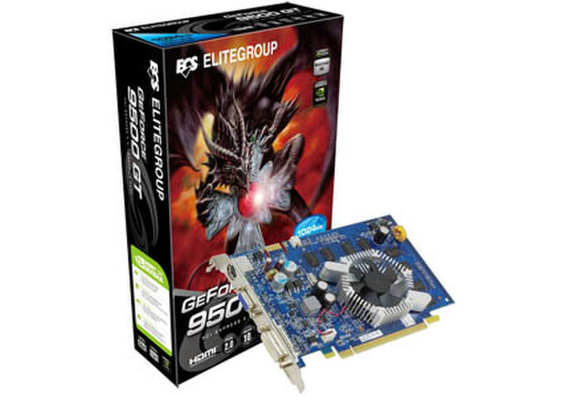 ECS Elitegroup N9500GT-1GDR-F GeForce 9500 GT 1ГБ GDDR3 видеокарта