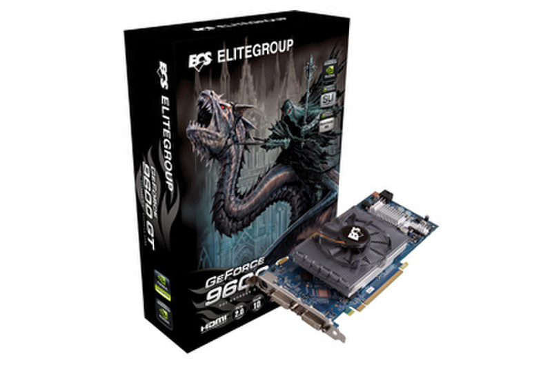 ECS Elitegroup N9600GT-1GMZ-F GeForce 9600 GT 1GB GDDR2 graphics card