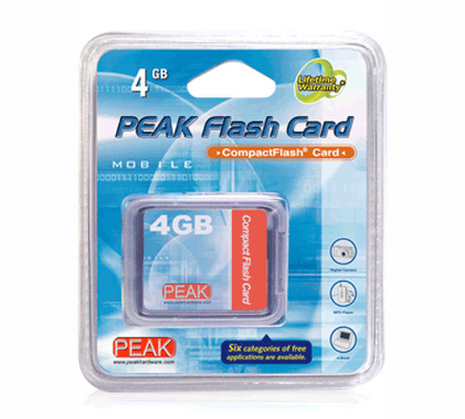 PEAK CompactFlash 4GB 4ГБ CompactFlash карта памяти