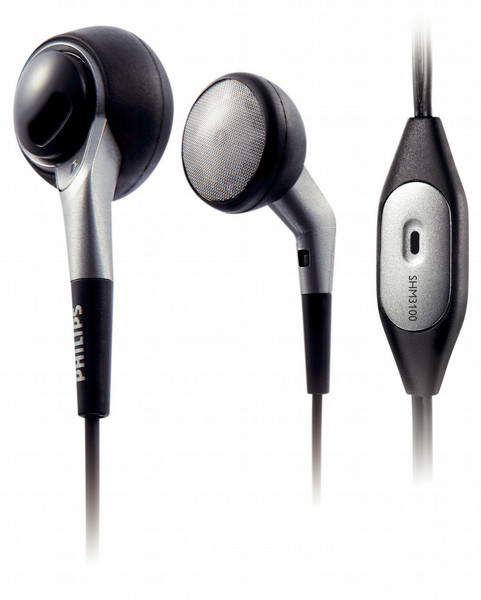 Philips SHM3100/37 In-ear Binaural Wired Black,Silver mobile headset