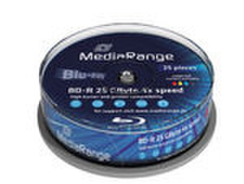 MediaRange MR504 25ГБ BD-R 25шт чистые Blu-ray диски