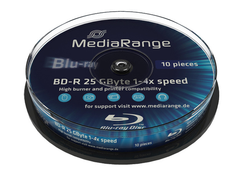 MediaRange MR499 25GB BD-R 10Stück(e) Leere Blu-Ray Disc