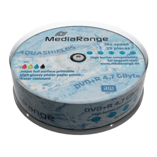 MediaRange MR447 4.7ГБ DVD+R 25шт чистый DVD